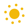 grafisk gul sol.